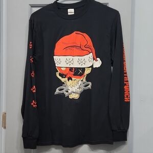 NWOT 5FDP Five Finger Death Punch Christmas Santa Skull Knuckles long sleeve tee